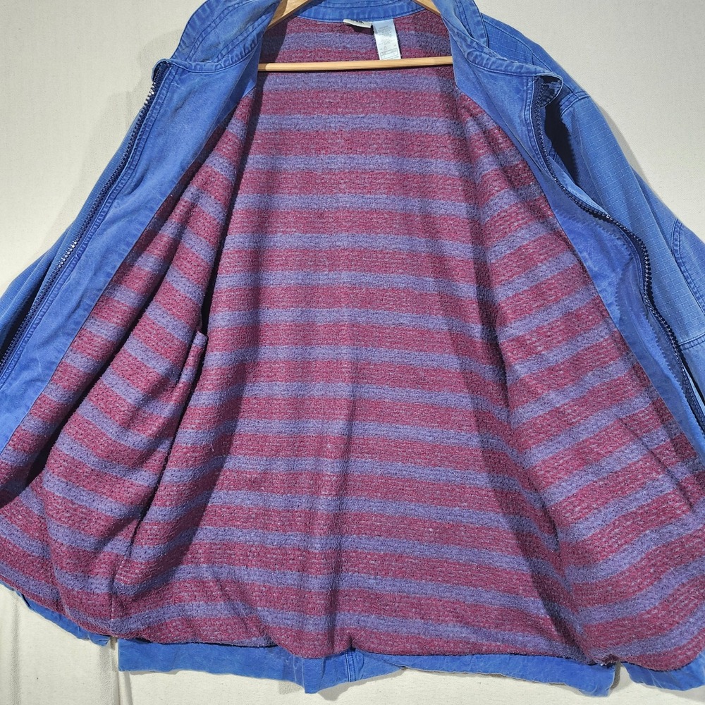 VTG Nike ACG Blue Ripstop Workwear Jacket Men L Fleece Blanket Lined Zip Up 90s - Picture 13 of 16